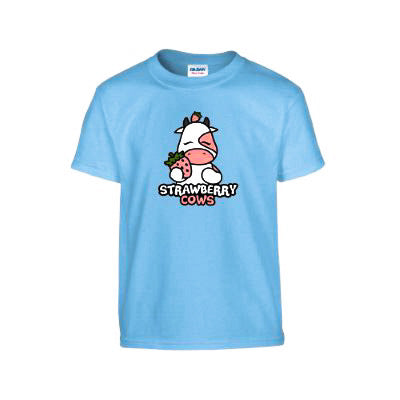 Strawberry Cows Logo Blue T-Shirt