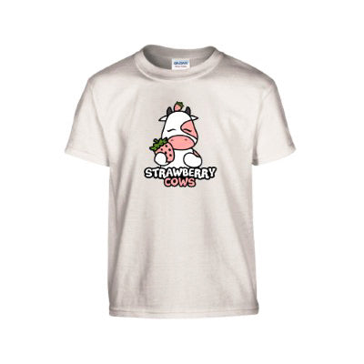 Strawberry Cows Logo White T-Shirt